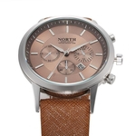 NORTH Luxury Mens Genuine Leather Band Analog Quartz Watches Wrist Watch GD