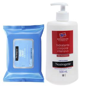 Norw Body Neutrogena com Fragrância 500Ml + Lenço de Limpeza Facial Demaquilante Neutrogena C/7