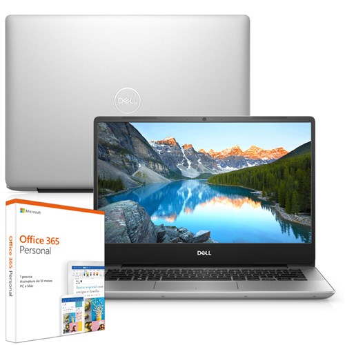Notebook Dell Inspiron I14-5480-M10f 8ª Geração Intel Core I5 8Gb 1Tb Placa de Vídeo Fhd 14' Windows 10 Prata Office 365