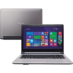Notebook Positivo Premium XS7325 Intel Core I3 6GB 1TB Tela LED 14" Windows 8.1 - Prata