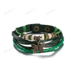 Nova moda jóias de couro bonito lotes Infinito Charm Bracelet Prata Estilo PickD FSH102