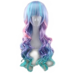 New Wig Long Curly Hair Bangs Gradient Wig Lolita Wig Cos Anime a Generation