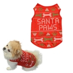Novas Bones Natal Moda bonito do c?o Pet Vest filhote de cachorro camiseta de algod?o