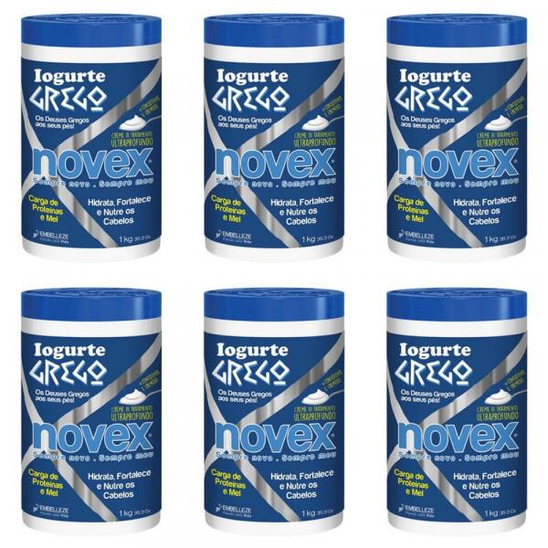 Novex Iogurte Grego Creme de Tratamento 1kg (Kit C/06)