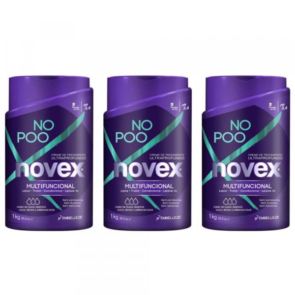 Novex no Poo Creme Capilar 1kg (Kit C/03)