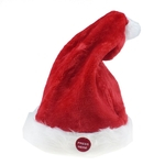Novidade interessante Hat Natal elétrica vermelha de veludo chapéu de Santa música swing creativo decoração