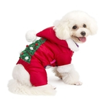 Novo cão de Santa Costume de Natal Roupa Pet Hoodie roupas de inverno casaco para cão roupas para cães