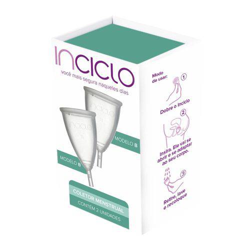 Novo Inciclo Coletor Menstrual - Modelo B (2 Unidades)