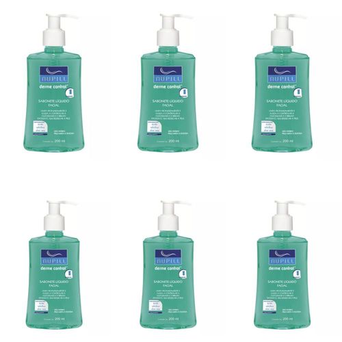 Nupill Derme Control Sabonete Líquido Rosto 200ml (kit C/06)