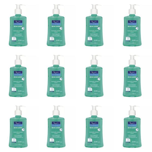 Nupill Derme Control Sabonete Líquido Rosto 200ml (Kit C/12)