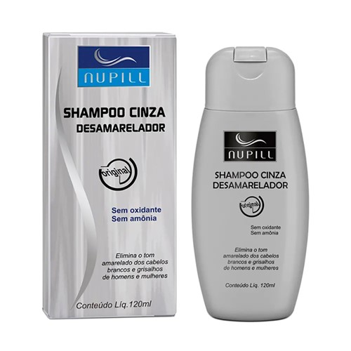 Nupill Shampoo Cinza 120ml - Desamarelador
