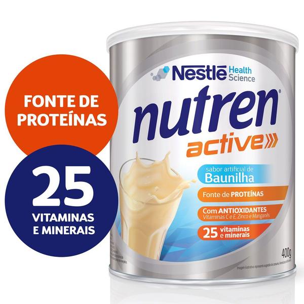 NUTREN ACTIVE Baunilha Suplemento Alimentar Lata 400g - Nestle Health Science