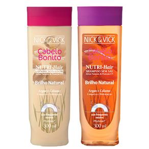 Nutri-Hair Brilho Natural Nick & Vick - Kit Shampoo 300ml + Condicionador 300ml Kit
