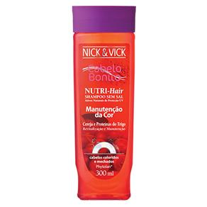 Nutri-Hair Manutenção da Cor Nick & Vick - Shampoo para Cabelos Coloridos - 300ml