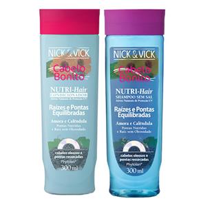 Nutri-Hair Raízes e Pontas Equilibradas Nick & Vick - Kit Shampoo 300ml + Condicionador 300ml Kit