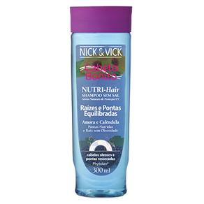Nutri-Hair Raízes e Pontas Equilibradas Nick & Vick - Shampoo para Cabelos Oleosos - 300ml