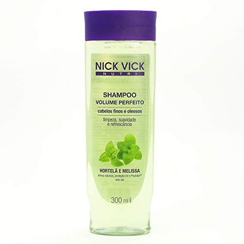 Nutri Shampoo Volume Perfeito, Nick & Vick, Verde Claro, 300ml
