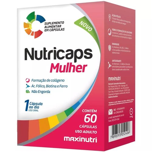 Nutricaps Mulher 60 Caps - Maxinutri