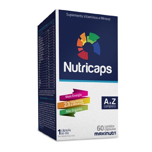 Nutricaps Vitaminas de a A Z - Completo - 60 Cápsulas