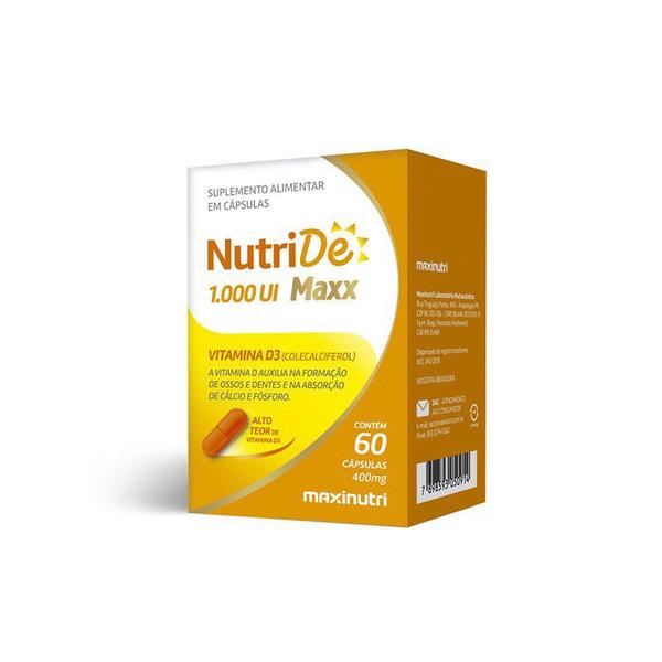 NutriDê Maxx Vitamina D 1000Ui 60 Cápsulas Maxinutri