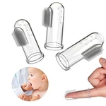 O dedo do bebê escova Segurança Silicone Tongue escova de limpeza Revestimento dedo da luva Escova