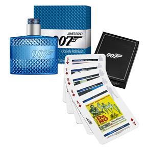Ocean Royale Eau de Toilette James Bond - Kit de Perfume Masculino 50ml + Jogo de Cartas Kit