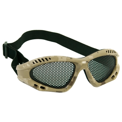 Óculos Airsoft Ntk Kobra em Tela de Metal Respirável - Digital Desert