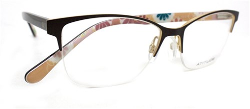 Óculos de Grau Atitude At1613 Metal (Preto 01A, 53-16-145)