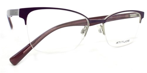 Óculos de Grau Atitude At1612 Metal (Roxo 13A, 52-17-142)