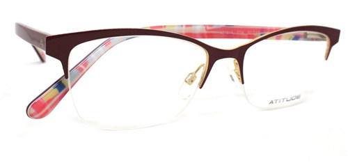 Óculos de Grau Atitude At1614 Metal (Vermelho 07A, 52-17-145)