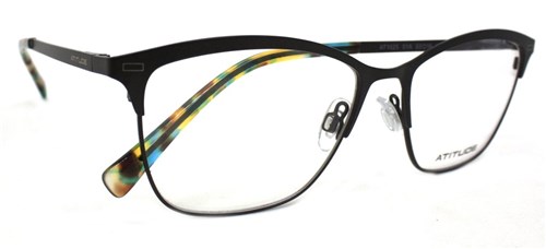 Óculos de Grau Atitude At1625 Metal (Preto 01A, 53-16-140)