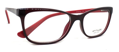 Óculos de Grau Atitude At4070L Acetato (Preto/Vermelho T01, 55-17-140)