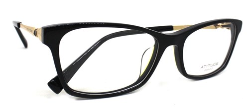 Óculos de Grau Atitude At6120L Acetato (Preto A01, 55-14-140)