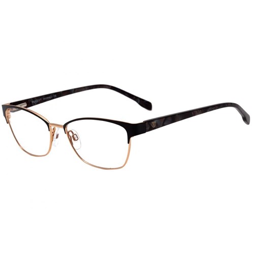 Óculos de Grau Bulget Bg 1576 09a Preto Fosco e Dourado