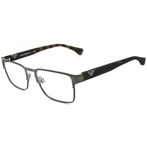 Óculos de Grau Emporio Armani Metal Grafite com Haste Tartaruga - EA10273003