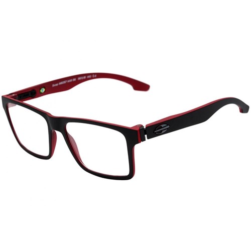 Óculos de Grau Mormaii Swap Clip On Preto e Vermelho Fosco