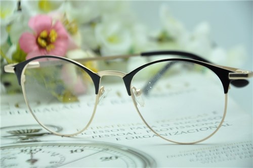Óculos de Grau Rapina/dourado da Vontade (Só Armação)