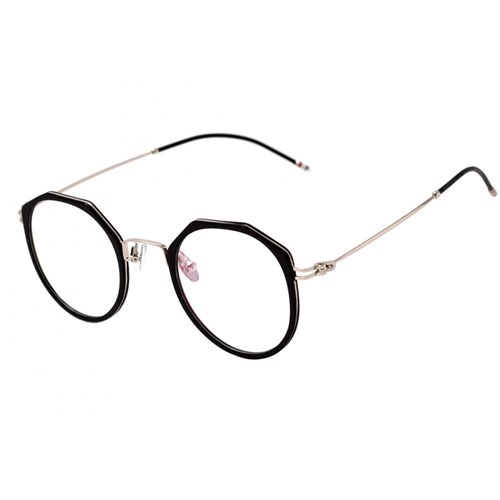 Óculos de Grau Redondo Rosana Preto Brilho Óculos Shop