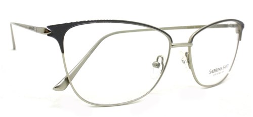 Óculos de Grau Sabrina Sato Sj6006 Metal C3 (Cinza C3, 55-15-140)