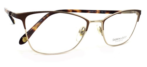 Óculos de Grau Sabrina Sato Ss349 Metal C4 (Marrom C3, 54-16-140)
