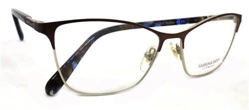 Óculos de Grau Sabrina Sato Ss327 Metal Marrom C3 (Marrom C3, 55-15-140)