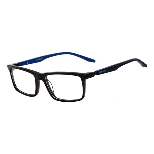 Óculos de Grau Speedo Sp 6083 A01 Preto Brilho e Azul