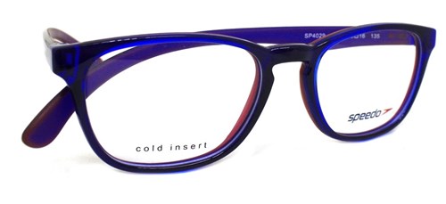 Óculos de Grau Speedo Sp4029 Infantil Flexivel (Azul/Vermelho T02, 46-16-135)