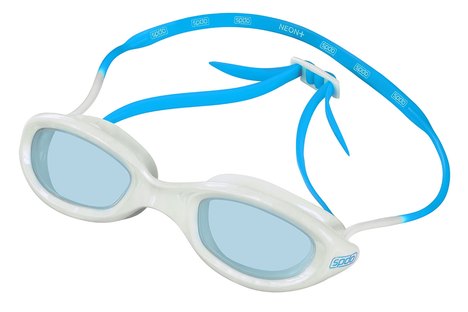 Óculos de Natação Speedo Neon Plus Branco Azul Claro