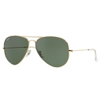 Oculos De Sol Ray Ban Aviador Rb3026l L2846 62mm Dourado Lente Verde G15