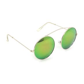 Óculos de Sol Redondo Espelhado Verde