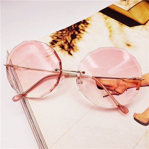 Óculos de Sol Super Luxo 31176 (Rosa)