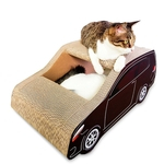 Forma do carro de papel ondulado Catnip Scratch Climbing Board Pet Cat Toy Ninho