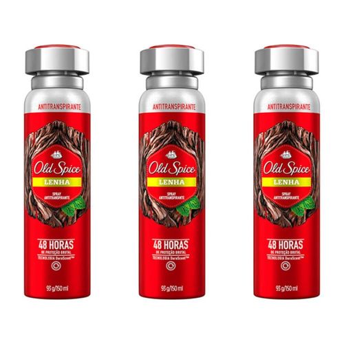 Old Spice Lenha Desodorante Aerosol 150ml (kit C/03)