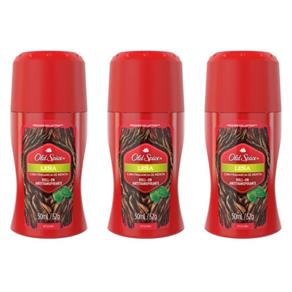 Old Spice Lenha Desodorante Rollon Masculino 50ml - Kit com 03